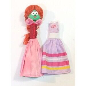 2012 VeggieTales 10" Petunia Rhubarb Dress Up Doll W Outfit-Not Compleie